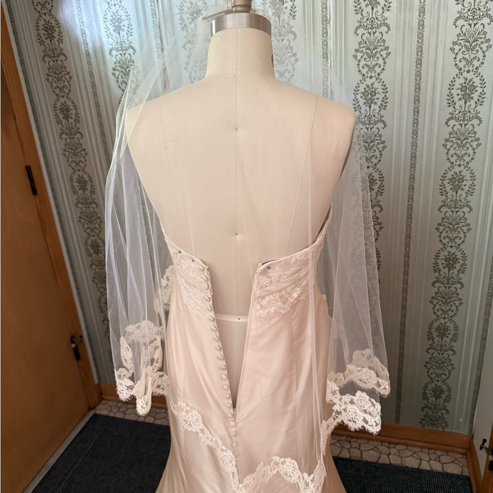 Elegant Lace Wedding Dress with Veil